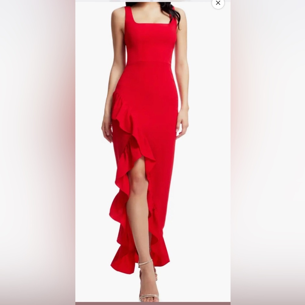 Dress the Population Scarlet High Low Gown